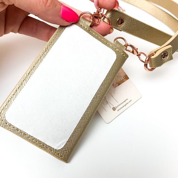 NEW Ellie gold phone pocket crossbody with removable strap - Picture 3 of 5